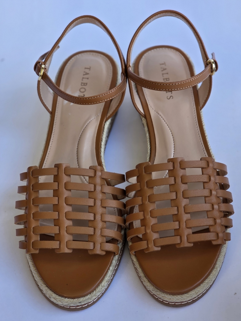 Talbots Pamela Woven Nappa Wedge Sandals Size 9 NEW - Picture 4 of 9